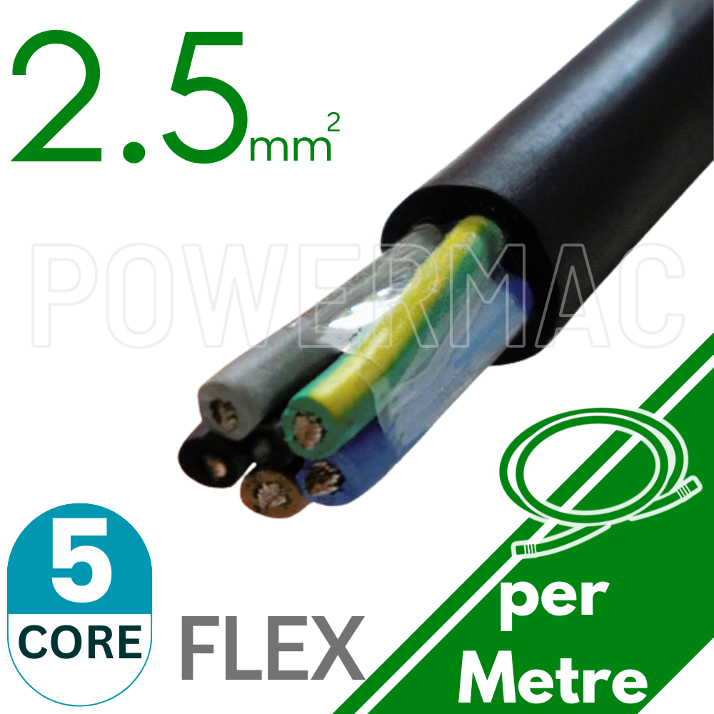 2.5mm 5C Rubber Flexible Copper Cable H07RNF