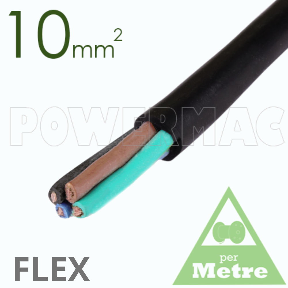 10mm 4C Rubber Flexible Copper Cable H07RNF