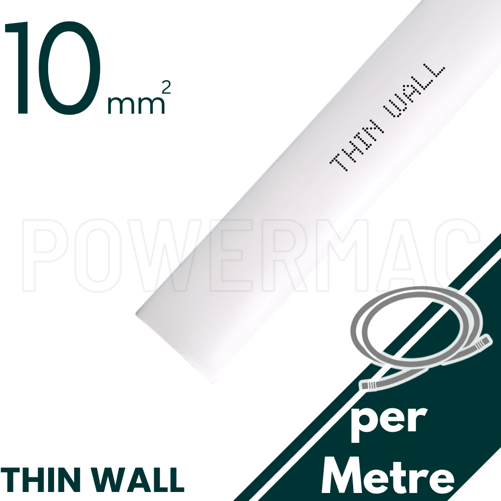 10mm - 5mm White Thin Wall Heat Shrink - 1m Length