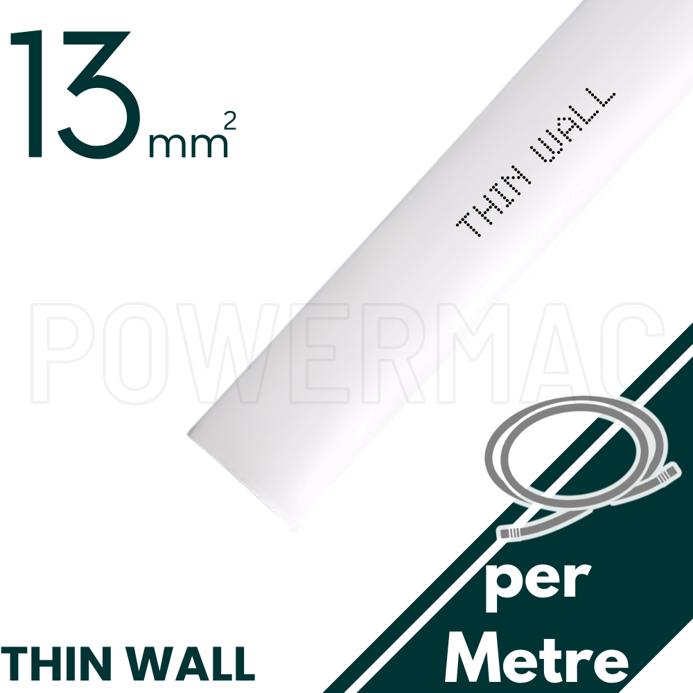 13mm - 6.5mm White Thin Wall Heat Shrink - 1m Length