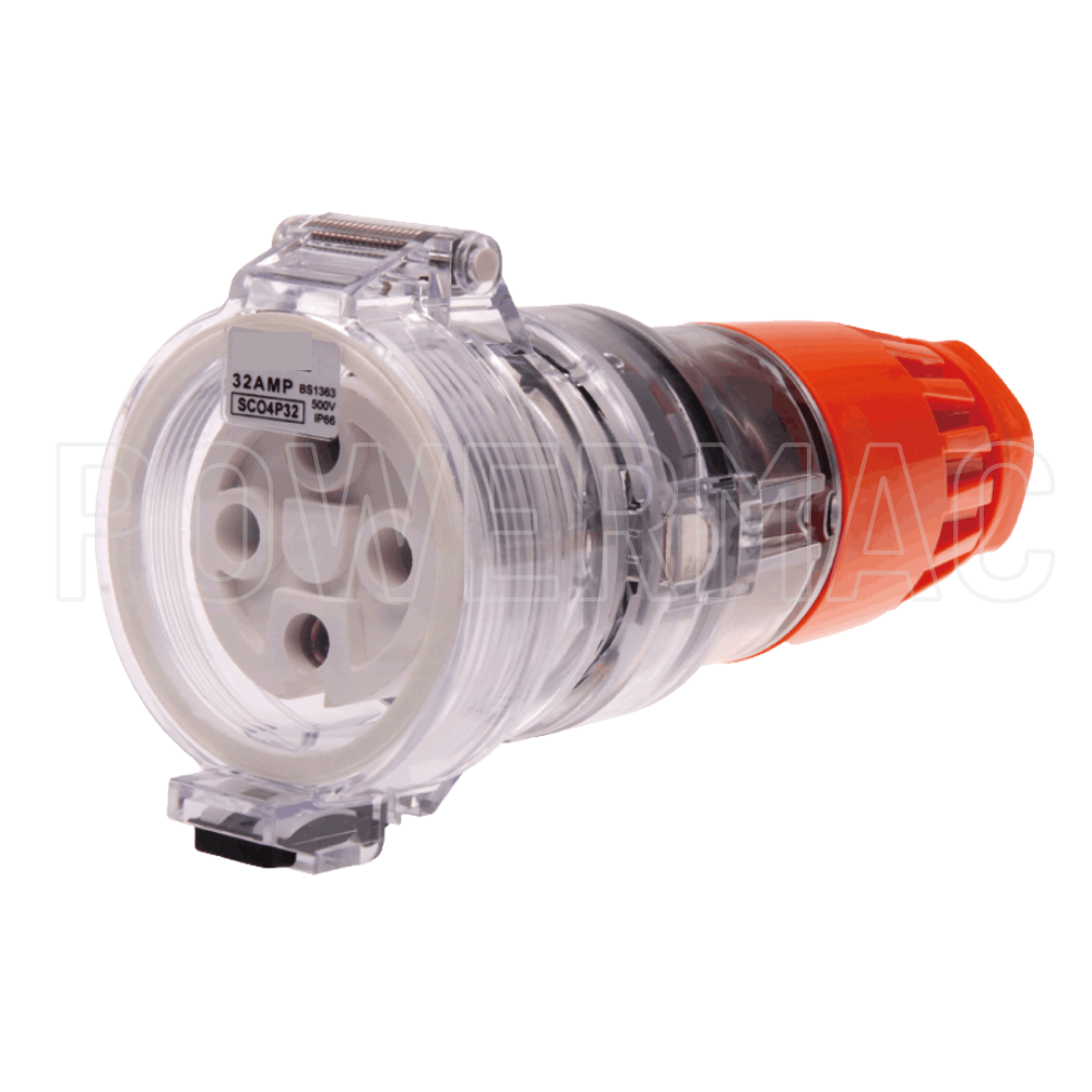 4 Pin 10 Amp Round Extension Socket