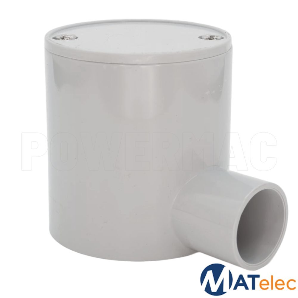 25mm One Way Deep Junction Box PVC Grey