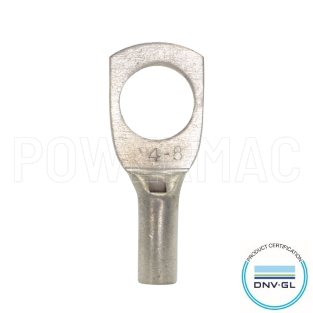 4mm M8 Straight Barrel Copper Cable Lug 100pk