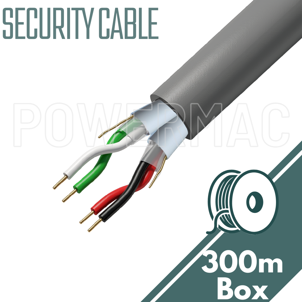 MULTICORE SECURITY CABLE 2PR 7/0.25MM IS 300M