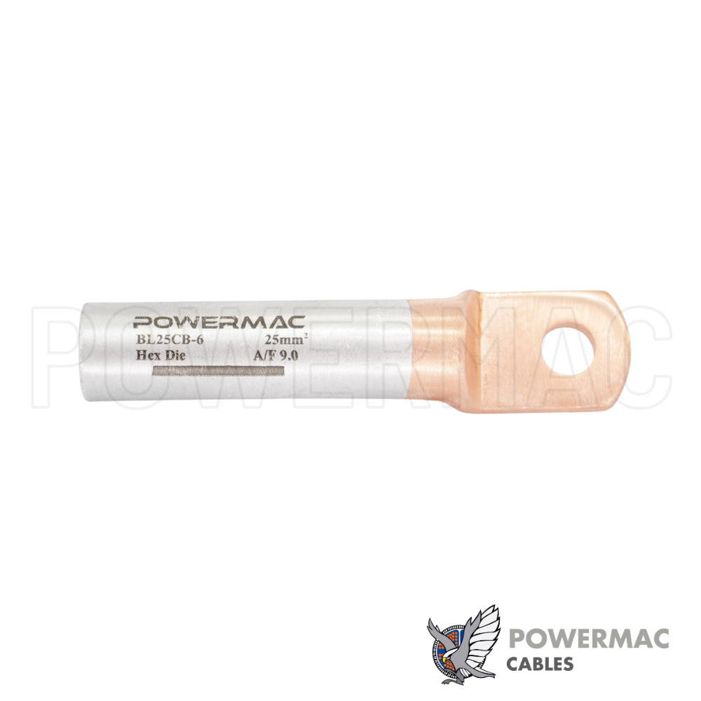 25mm M6 Bi-metal Narrow Palm Circuit Breaker Lug