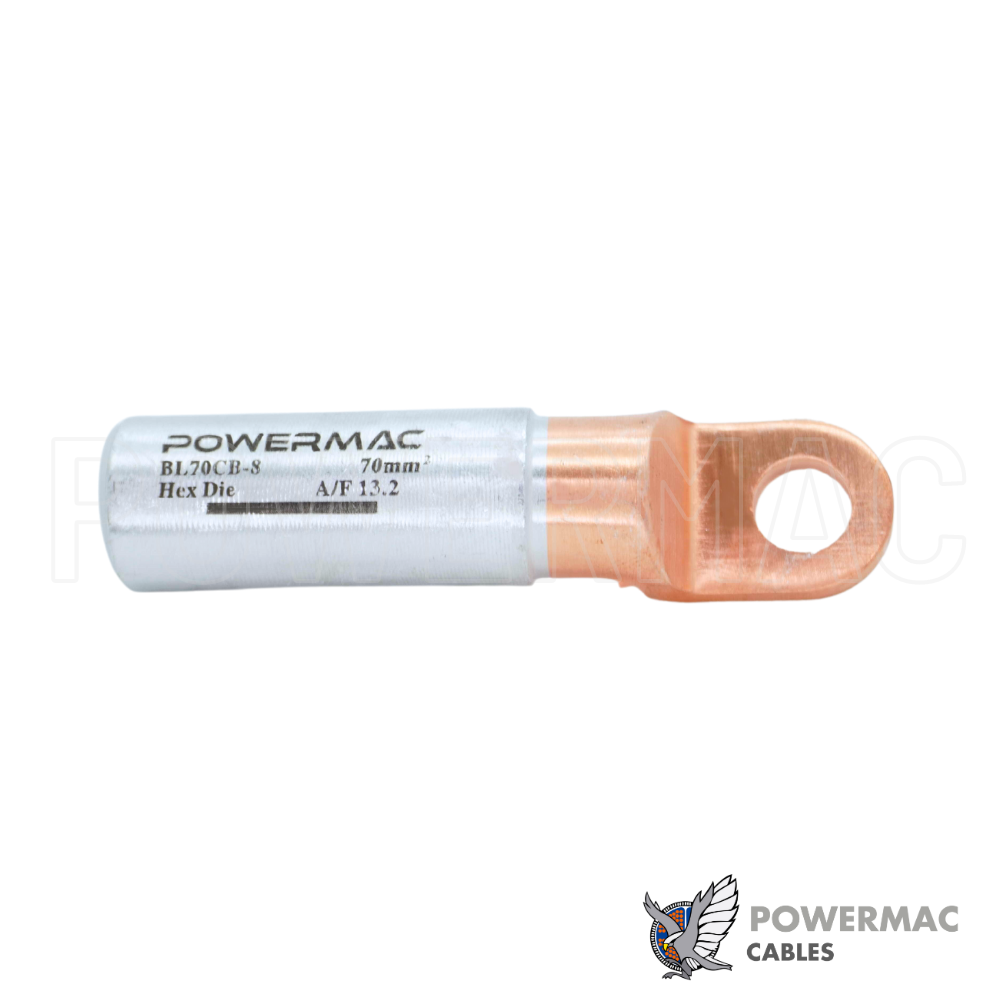70mm M8 Bi-metal Narrow Palm Circuit Breaker Lug