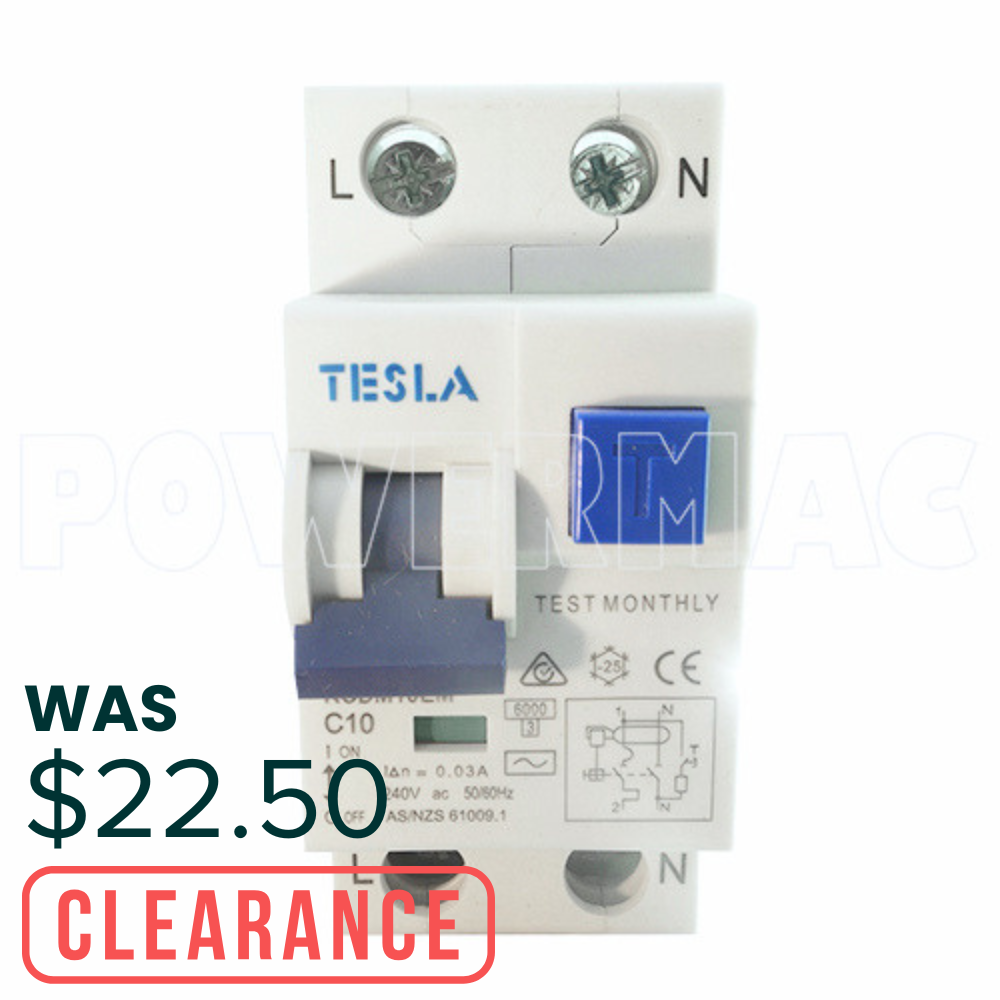 2P 10 Amp RCD/MCB