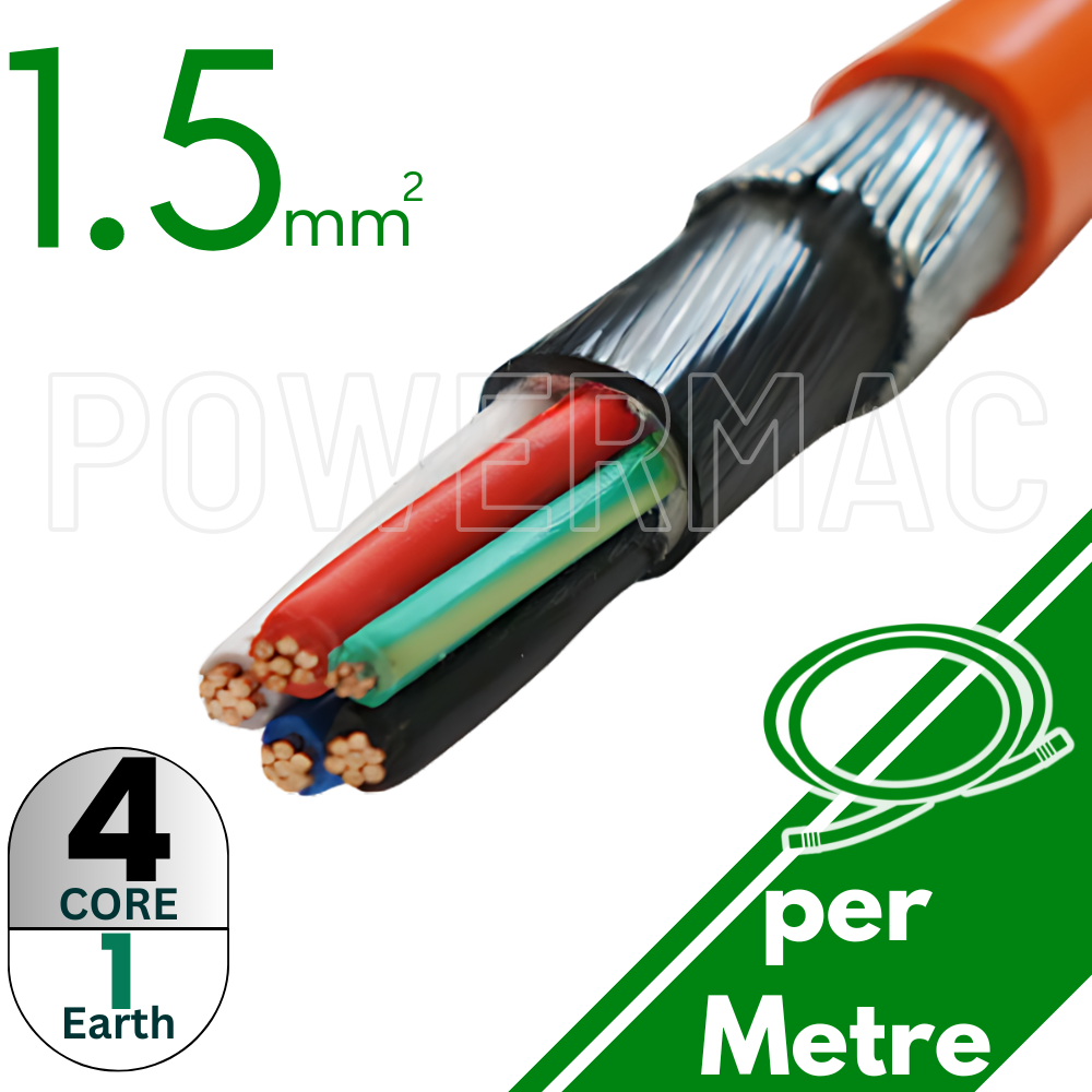 1.5mm 4C+E Steel Wire Armoured Cable PVC/PVC/SWA/PVC 1kV