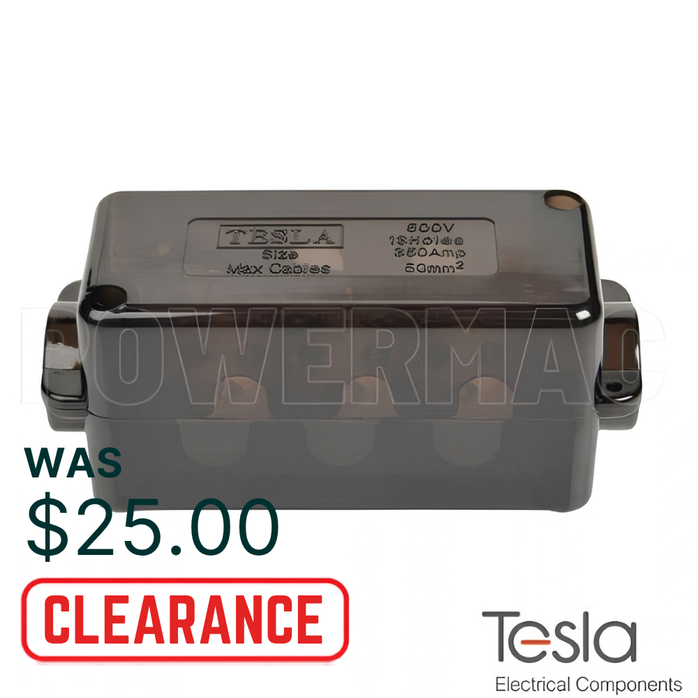 Neutral Link 7 Hole - 350 Amp With Cover