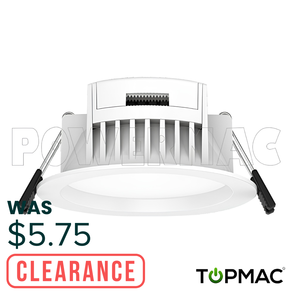 8 Watt Topmac Downlight 90 Degree Tri-cct Dimmable