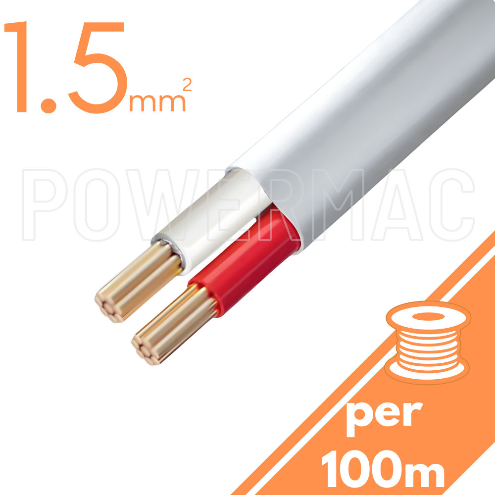 1.5mm 2C Twin Active Cable Red/White  450/750 V-90