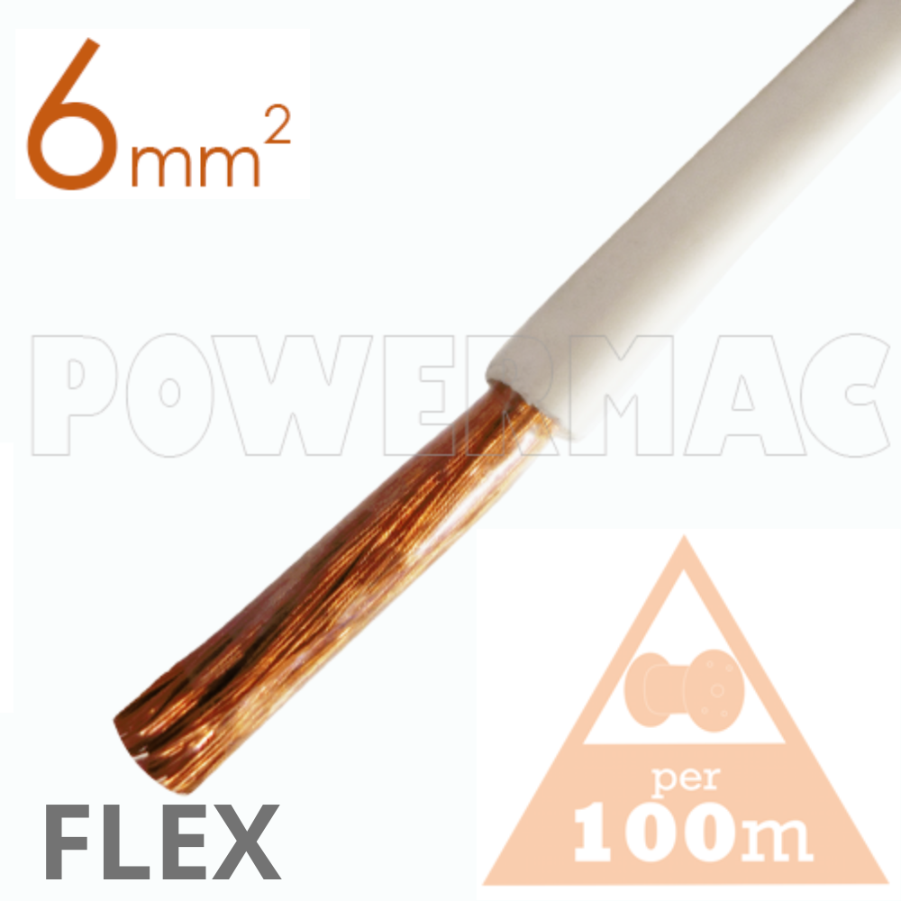 6mm Tinned CU Flex 110 Degree White