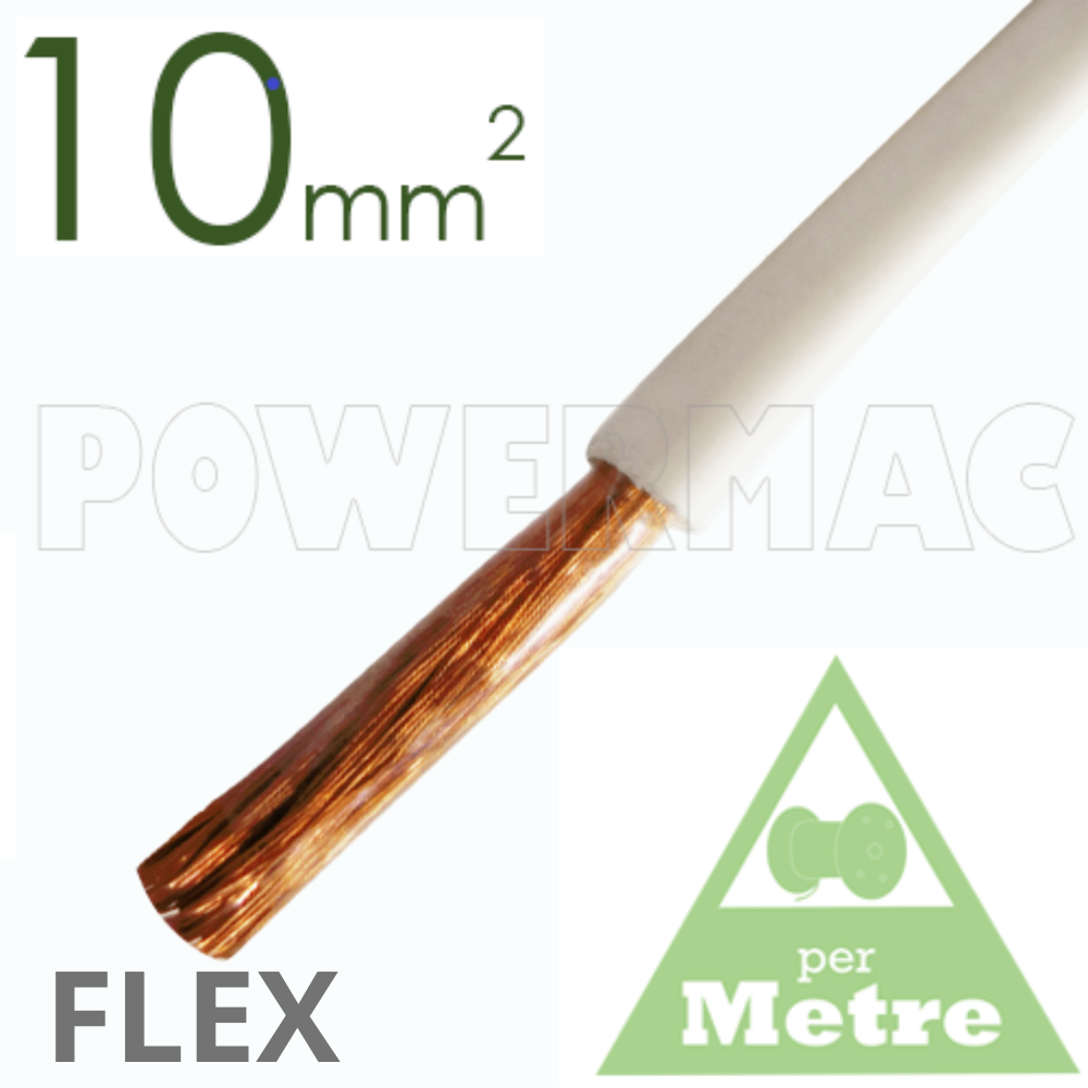10mm Non Tinned Flexible Copper 110°C White