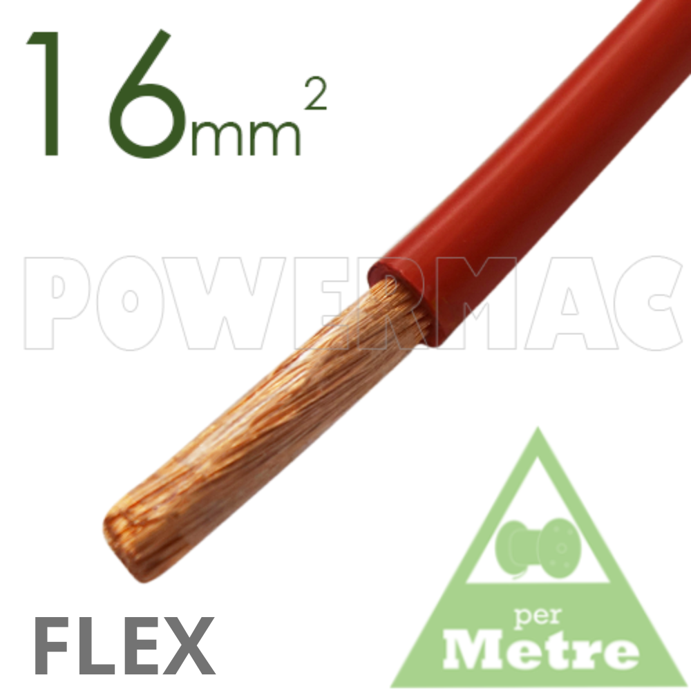 16mm Non Tinned Flexible Copper 110°C Red